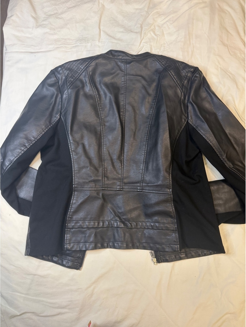 Express Black Faux Leather Jacket L - Picture 8 of 8